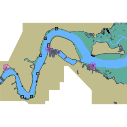 Picture of England - East Coast - River Medway - Folly Point to Rochester Bridge