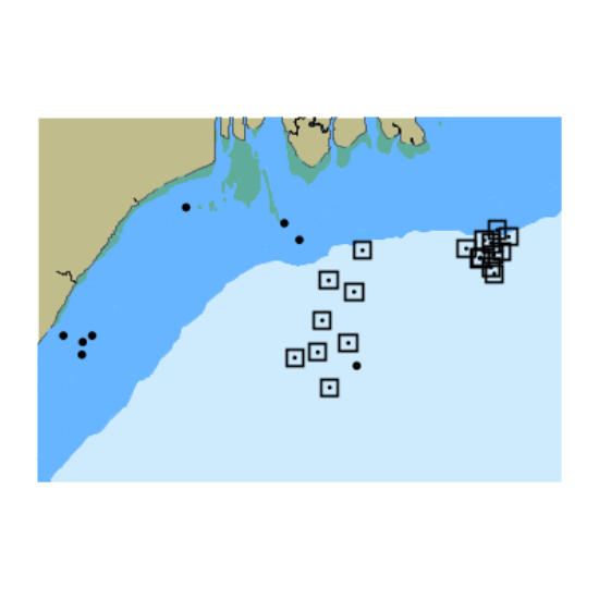 Picture of Indonesia.Selat Makassar;Kalimantan-Pantai Timur.Senipah dan Alur Masuk Samarinda.