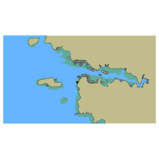 Picture of Indonesia.Alur Pelayaran dan Tempat-Tempat Berlabuh di Riau dan Pulau-Pulau Lingga.Pulau-Pulau Riau;Pelabuhan Tanjung Pinang.