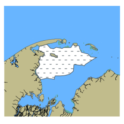 Picture of Barents Sea. SE Part. Pechorskaya Inlet. Peschanka Light Beacon to Gorelka Point.