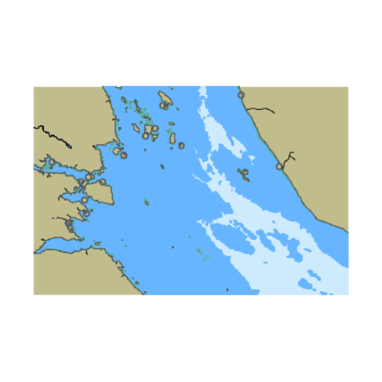 Picture of White Sea. Kandalakshskiy Gulf. Peschanka Island to Ryashkov Island and Knyazhaya Inlet.