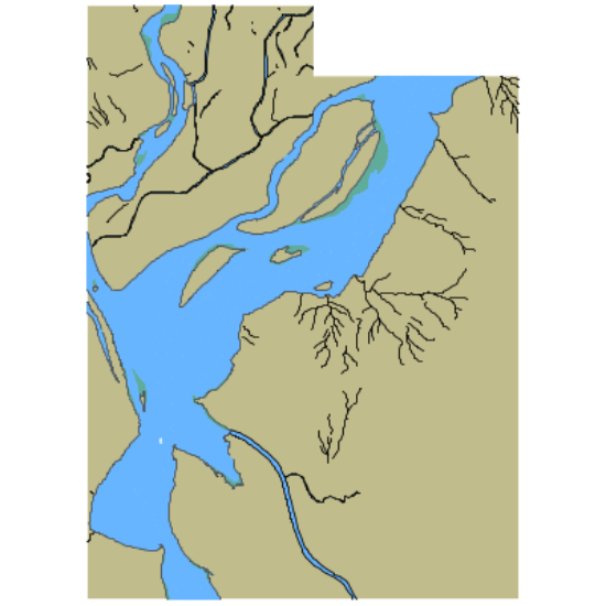 Picture of East Siberian Sea. Kolyma Rvr. Kamennaya Distr. Kur´ishka Settl. to Verkhnekabachkovisky Point.