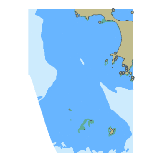 Picture of Sea of Okhotsk Malaya Kuril &apos;Skaya Ledge W Part of Tanfil &apos;Yev Island with Opasnaya Bank
