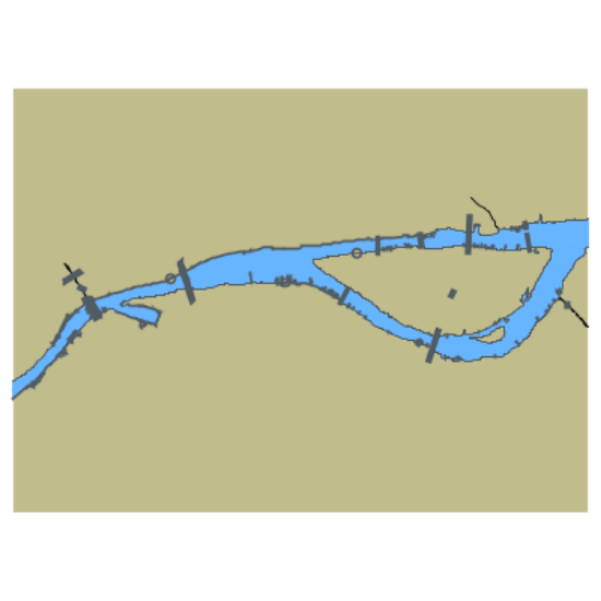 Picture of Sea of Azov - Don River - Rostov-na-Donu Port 3138 km to 3128 km with Nakhichevanskaya Distributary