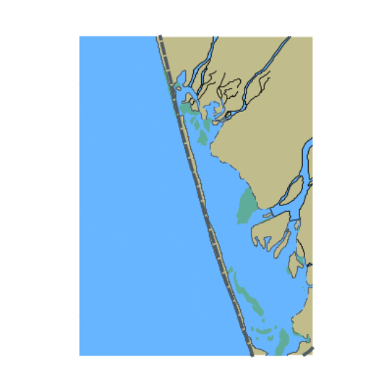 Picture of Sea of Okhotsk - West Coast of Kamchatka - Peninsula Mouth Stretch of Bol&apos;shaya River - Parallel 52°42&apos; To Parallel 52°46&apos;