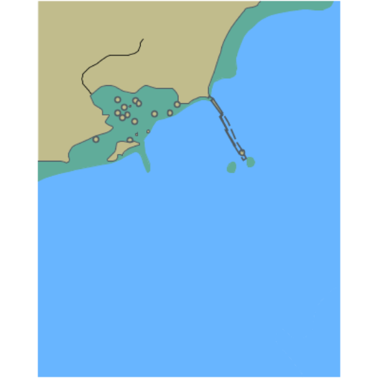 Picture of White Sea Onezhakiy Gulf Approach to Port Belomorsk Raznavolok Point Pier
