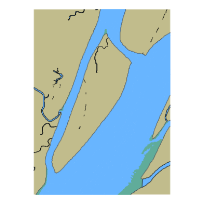 Picture of East Siberian Sea. Kolyma River. Chernousovskaya Distributary and Approaches.