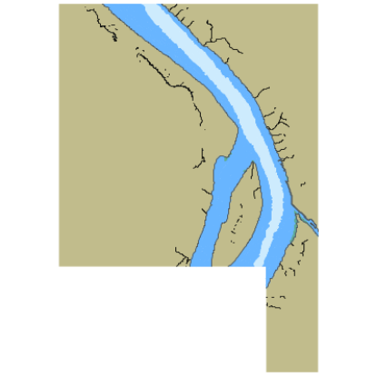 Picture of Kara Sea. Yenisey River. Approachts to Port Dudinka.