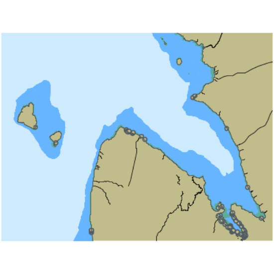 Picture of Barents Sea Varangerfjorden Bol&apos;shaya Volokovaya Inlet and Aynovskiye Islands