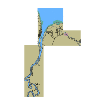 Picture of Corantijn River Lange Island to Groot Baviaan Island Groot Baviaan Island to Teiroeroe Island