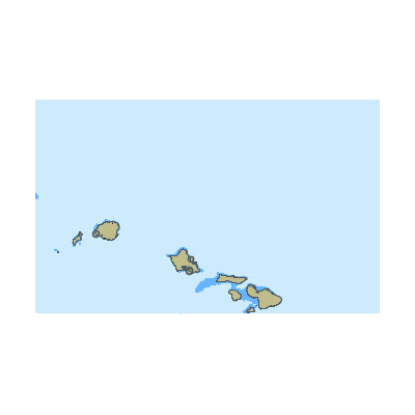 Picture of Hawaiian Islands northern part