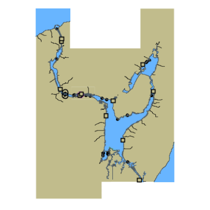 Picture of Keweenaw Waterway including Torch Lake Hancock and Houghton