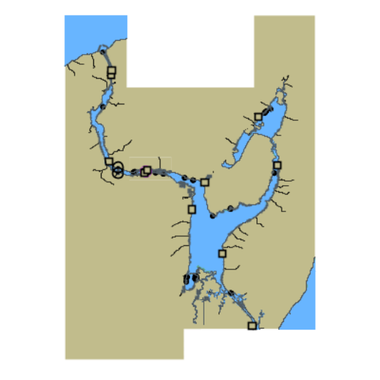 Picture of Keweenaw Waterway including Torch Lake Hancock and Houghton