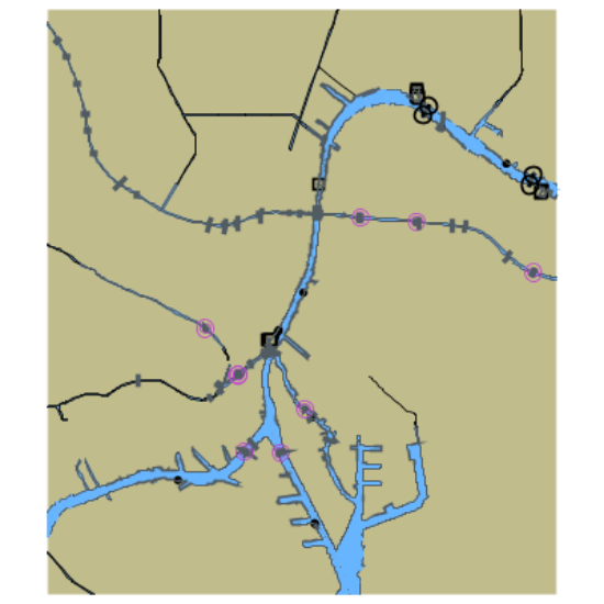 Picture of Gulf Intracoastal Waterway - Houma Navigation Canal - Bayou la Carpe to Bayou Terrebonne