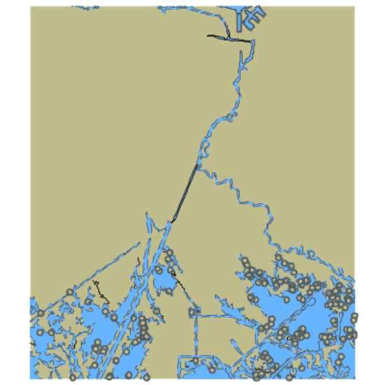 Picture of Gulf Intracoastal Waterway - Grand Bayou Canal And Bayou Blue