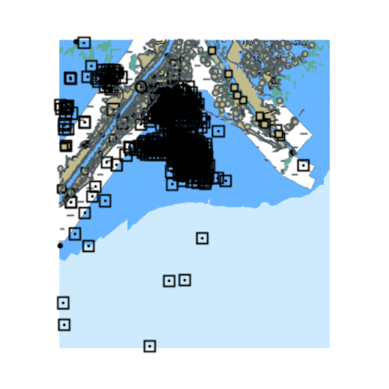 Picture of Gulf of Mexico to East Bay to Southwest Pass and South Pass