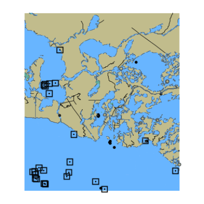 Picture of Gulf of America to Fourleague Bay - Caillou Bay - Caillou Lake and Lake Merchant