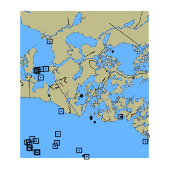 Picture of Gulf of America to Fourleague Bay - Caillou Bay - Caillou Lake and Lake Merchant