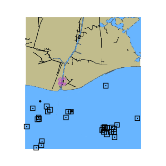 Picture of Gulf of Mexico and Freshwater Bayou Canal