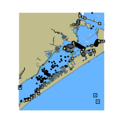 Picture of Gulf Intracoastal Waterway - Galveston Bay; West Bay to Gulf of America