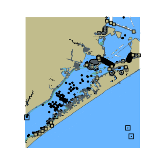 Picture of Gulf Intracoastal Waterway - Galveston Bay; West Bay to Gulf of America