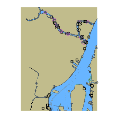 Picture of Detroit River - Fighting Island to Zug Island MI - ON