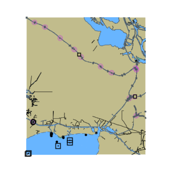 Picture of Gulf Intracoastal Waterway - West Cote Blanche Bay including Bayou Teche