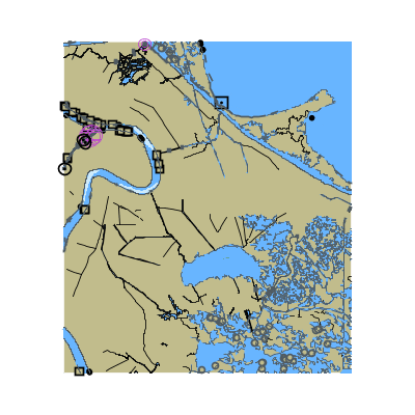 Picture of Mississippi River - Gulf Outlet and Lake Borgne