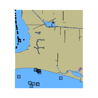 Picture of Gulf Intracoastal Waterway - Gulf of America and Calcasieu Lake Mermantau River