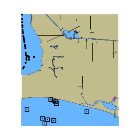 Picture of Gulf Intracoastal Waterway - Gulf of America and Calcasieu Lake Mermantau River