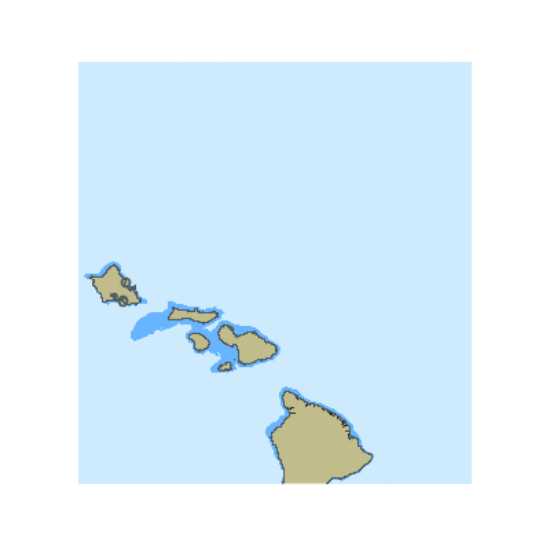 Picture of North Pacific Ocean - Island of Hawai'i to O'ahu HI