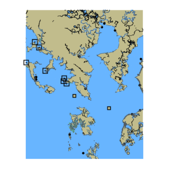 Picture of Chesapeake Bay - Honga River; Fishing Bay and Nanticoke River