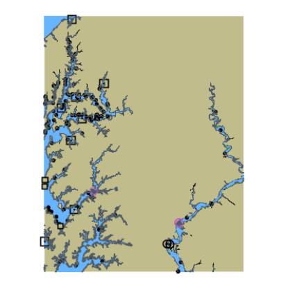 Picture of Wye River Wye East River Miles River and Choptank River