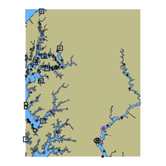 Picture of Wye River Wye East River Miles River and Choptank River