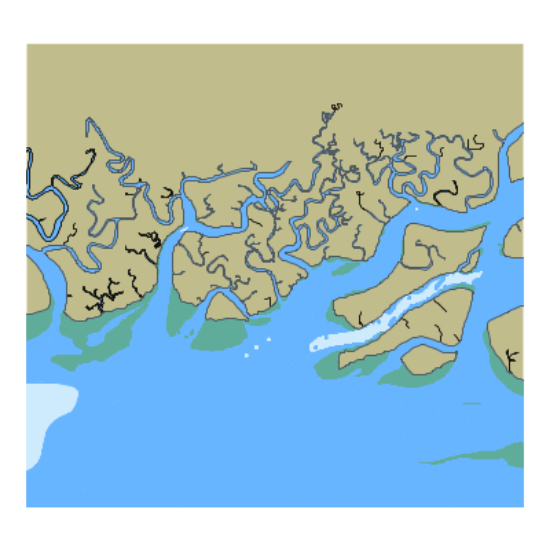 Picture of Indonesia - Irianjaya (Papua) Pantai Utara Dan Pantai Barat - PapuaPantai Barat; Teluk Berau Sungai Wasian dan Sungai Muturi
