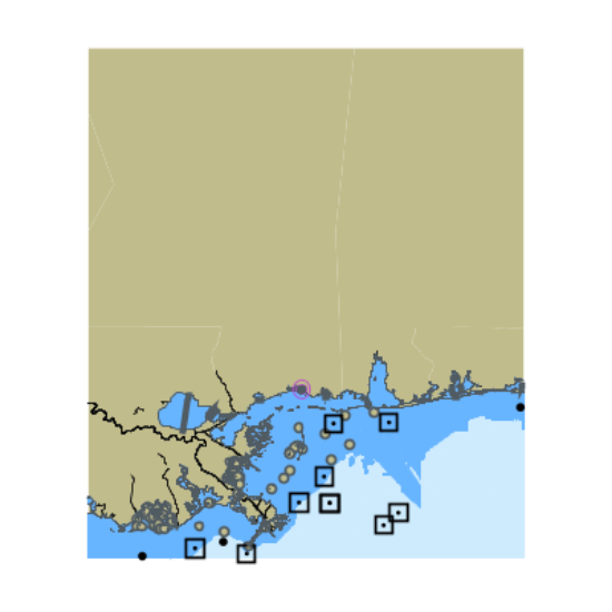 Picture of Choctawhatchee Bay FL to Four League Bay LA - Gulf of America